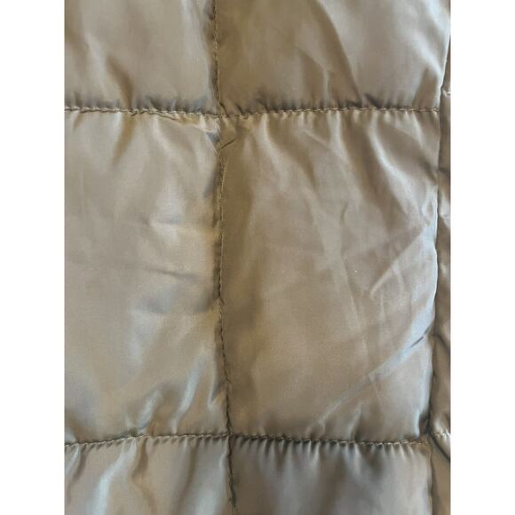 Quilted Coat Parka Moss Green with Faux Fur Trim Detachable Hood--Womens M - Picture 9 of 14